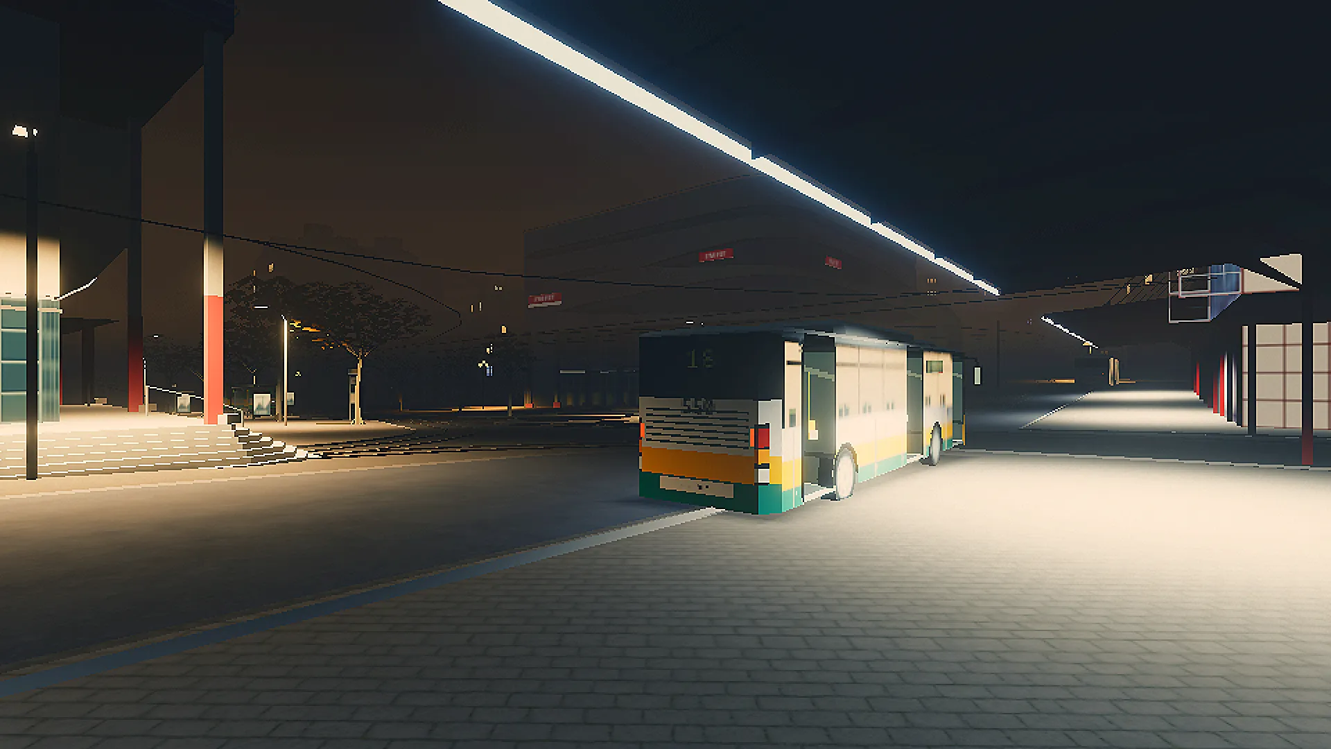 Autobus stojící pod Fügnerova terminálem